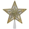 Northlight 9 In. Gold Glitter Star LED Christmas Tree Topper – Warm White Lights