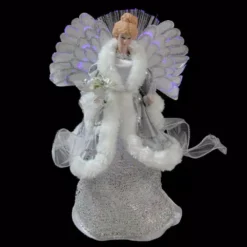 Northlight 13 In. Lighted B/O Fiber Optic Angel In Silver Gray Gown Christmas Tree Topper 4 Northlight 13 In. Lighted B/O Fiber Optic Angel In Silver Gray Gown Christmas Tree Topper -Christmas decorations shop northlight christmas tree toppers 32606677 c3 1000