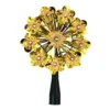 Northlight 5.5 In. Gold Tinsel Snowflake Starburst Christmas Tree Topper With Clear Lights