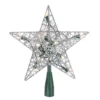 Northlight 9 In. Lighted Silver Wire Star Christmas Tree Topper- Clear LED Lights