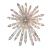 Northlight 13.5 In. Lighted Iridescent Icicle Christmas Tree Topper With Clear Lights