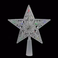 Northlight 6 In. Clear Crystal Jeweled Star LED Christmas Tree Topper In Multi-Lights