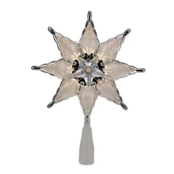 Northlight 8 In. Lighted 8 Point Star Christmas Tree Topper With Clear Lights