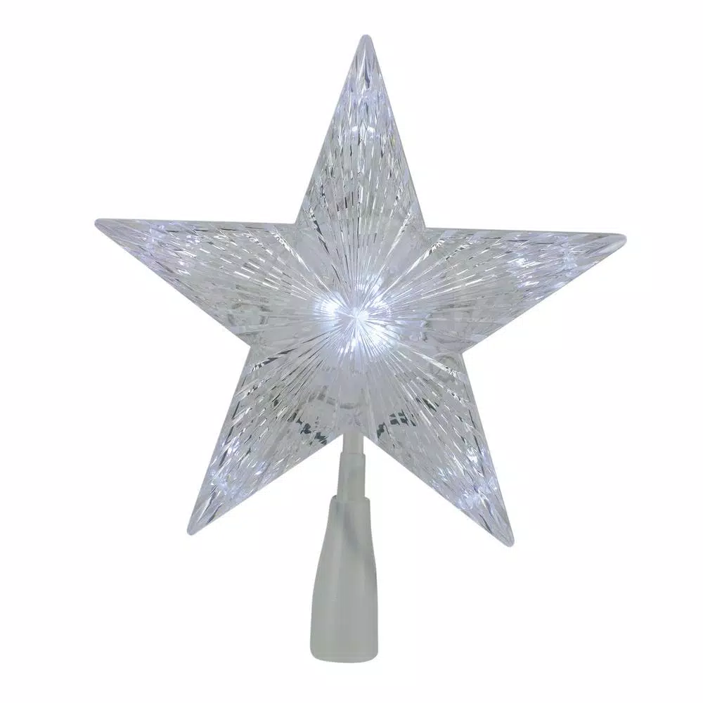 Northlight 10 In. LED Lighted 5 Point Star Christmas Tree Topper With Clear Lights 1 Northlight 10 In. LED Lighted 5 Point Star Christmas Tree Topper With Clear Lights
