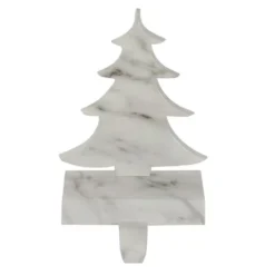 Northlight 8 In. Black And White Marbled Tree Christmas Stocking Holder