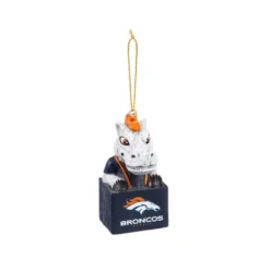 Team Sports America Denver Broncos 1-1/2 In. NFL Mascot Tiki Totem Christmas Ornament