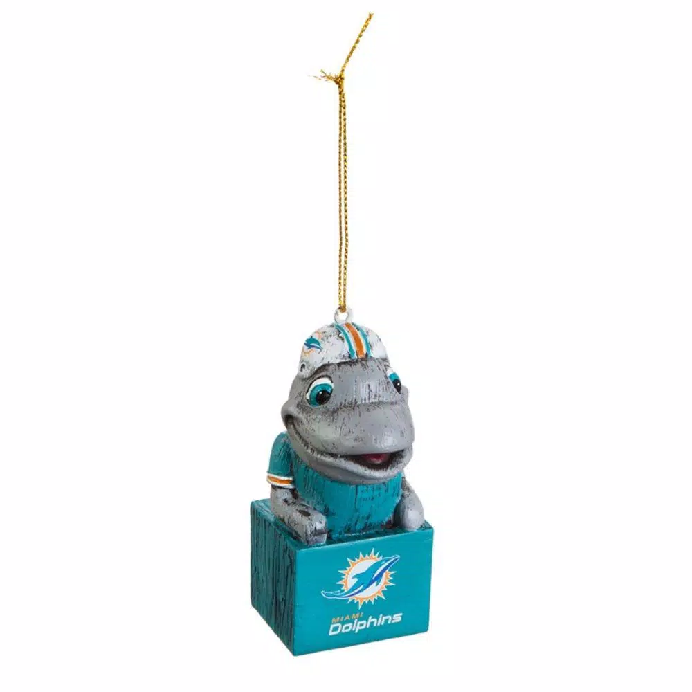 Team Sports America Miami Dolphins 1-1/2 In. NFL Mascot Tiki Totem Christmas Ornament 1 Team Sports America Miami Dolphins 1-1/2 In. NFL Mascot Tiki Totem Christmas Ornament