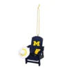 Team Sports America University Of Michigan 3-1/2 In. NCAA Adirondack Chair Christmas Ornament