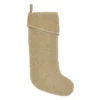VHC Brands 20 In. Cotton Natural Nowell Farmhouse Christmas Decor Stocking
