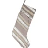 VHC Brands 20 In. Viscose/Polyester Allura Dove Grey Glam Christmas Decor Stocking