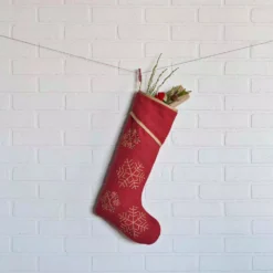 VHC Brands 20 In. Cotton/Nylon Revelry Brick Red Traditional Christmas Decor Stocking 5 VHC Brands 20 In. Cotton/Nylon Revelry Brick Red Traditional Christmas Decor Stocking -Christmas decorations shop vhc brands christmas stockings 31991 31 1000