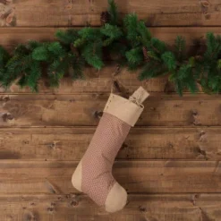 VHC Brands 20 In. Cotton/Jute Clement Deep Red Rustic Christmas Decor Plaid Stocking 5 VHC Brands 20 In. Cotton/Jute Clement Deep Red Rustic Christmas Decor Plaid Stocking -Christmas decorations shop vhc brands christmas stockings 42423 31 1000