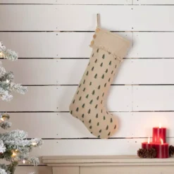 VHC Brands 20 In. Cotton Vintage Burlap Tree Antique Creme White Farmhouse Christmas Decor Stocking 5 VHC Brands 20 In. Cotton Vintage Burlap Tree Antique Creme White Farmhouse Christmas Decor Stocking -Christmas decorations shop vhc brands christmas stockings 42476 31 1000