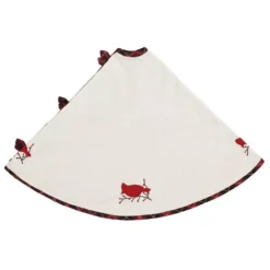 VHC Brands 48 In. Seasons Greetings Holly Berry Red Traditional Christmas Decor Tree Skirt 3 VHC Brands 48 In. Seasons Greetings Holly Berry Red Traditional Christmas Decor Tree Skirt -Christmas decorations shop vhc brands christmas tree skirts collars 21508 4f 1000