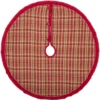 VHC Brands 48 In. Claren Cherry Red Rustic Christmas Decor Tree Skirt