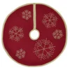 VHC Brands 21 In. Revelry Brick Red Traditional Christmas Decor Mini Tree Skirt