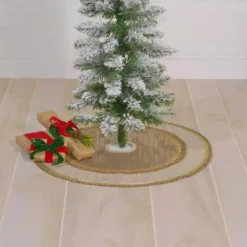VHC Brands 21 In. Celebrate Bronze Tan Glam Christmas Decor Mini Tree Skirt 7 VHC Brands 21 In. Celebrate Bronze Tan Glam Christmas Decor Mini Tree Skirt -Christmas decorations shop vhc brands christmas tree skirts collars 32006 31 1000