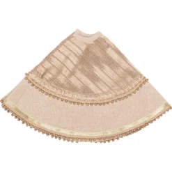 VHC Brands 21 In. Celebrate Bronze Tan Glam Christmas Decor Mini Tree Skirt 6 VHC Brands 21 In. Celebrate Bronze Tan Glam Christmas Decor Mini Tree Skirt -Christmas decorations shop vhc brands christmas tree skirts collars 32006 4f 1000