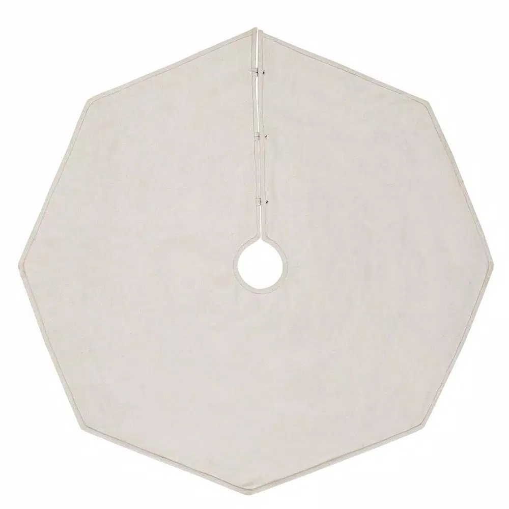 VHC Brands 48 In. Liv Pebble Grey Traditional Christmas Decor Tree Skirt 2 VHC Brands 48 In. Liv Pebble Grey Traditional Christmas Decor Tree Skirt - Image 2