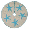 VHC Brands 55 In. Nerine Robin Egg Blue Coastal Christmas Decor Tree Skirt