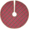 VHC Brands 21 In. Gavin Cherry Red Rustic Christmas Decor Mini Tree Skirt