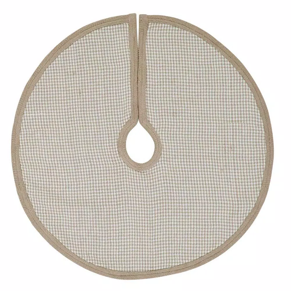 VHC Brands 21 In. Pearlescent Natural Tan Coastal Christmas Decor Mini Tree Skirt 2 VHC Brands 21 In. Pearlescent Natural Tan Coastal Christmas Decor Mini Tree Skirt - Image 2