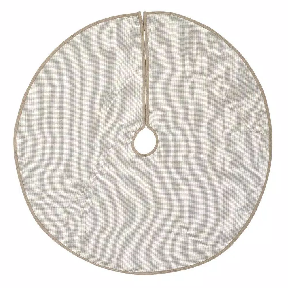 VHC Brands 55 In. Pearlescent Natural Tan Coastal Christmas Decor Tree Skirt 2 VHC Brands 55 In. Pearlescent Natural Tan Coastal Christmas Decor Tree Skirt - Image 2