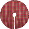 VHC Brands 21 In. Galway Barn Red Rustic Christmas Decor Mini Tree Skirt