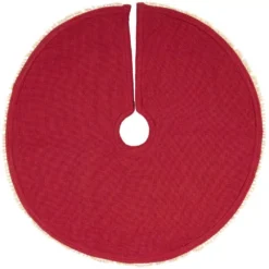 VHC Brands 21 In. Gretchen Cherry Red Farmhouse Christmas Decor Mini Tree Skirt 5 VHC Brands 21 In. Gretchen Cherry Red Farmhouse Christmas Decor Mini Tree Skirt -Christmas decorations shop vhc brands christmas tree skirts collars 32235 c3 1000