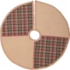 VHC Brands 21 In. Clement Natural Tan Rustic Christmas Decor Tree Skirt