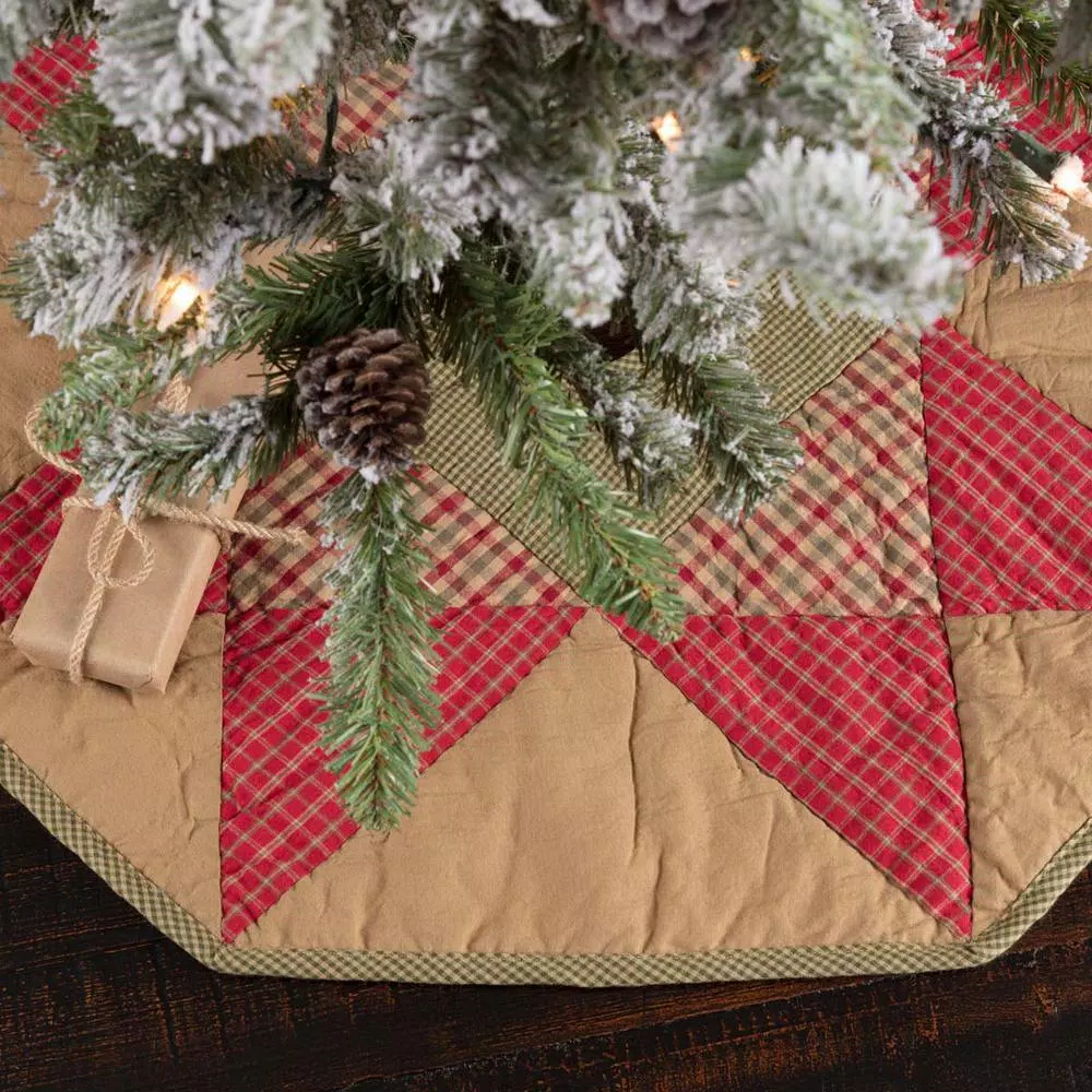 VHC Brands 21 In. Dolly Star Natural Tan Primitive Christmas Decor Tree Skirt 4 VHC Brands 21 In. Dolly Star Natural Tan Primitive Christmas Decor Tree Skirt - Image 4