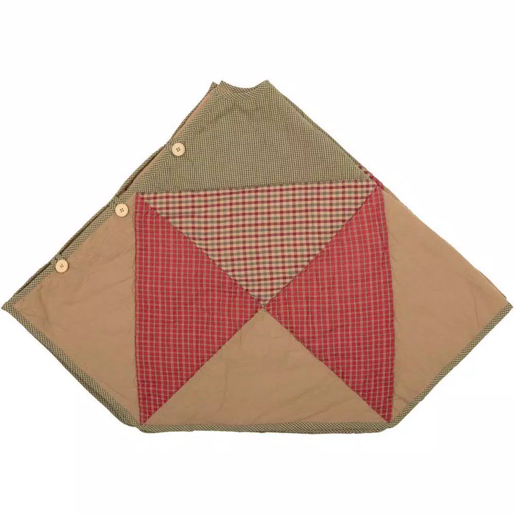 VHC Brands 48 In. Dolly Star Natural Tan Primitive Christmas Decor Tree Skirt 3 VHC Brands 48 In. Dolly Star Natural Tan Primitive Christmas Decor Tree Skirt - Image 3