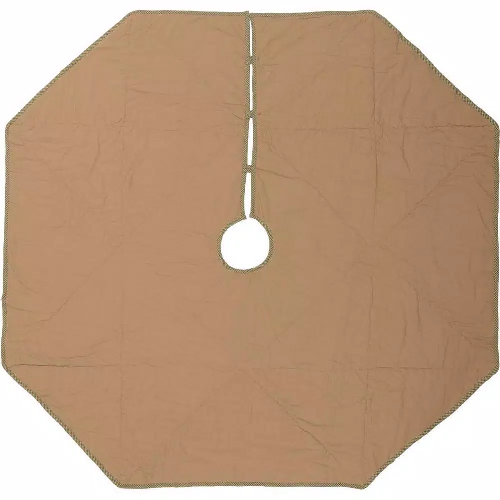 VHC Brands 48 In. Dolly Star Natural Tan Primitive Christmas Decor Tree Skirt 2 VHC Brands 48 In. Dolly Star Natural Tan Primitive Christmas Decor Tree Skirt - Image 2