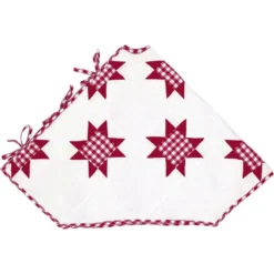 VHC Brands 60 In. Red Emmie Farmhouse Christmas Decor Patchwork Tree Skirt -Christmas decorations shop vhc brands christmas tree skirts collars 42509 4f 1000