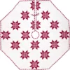 VHC Brands 60 In. Red Emmie Farmhouse Christmas Decor Patchwork Tree Skirt