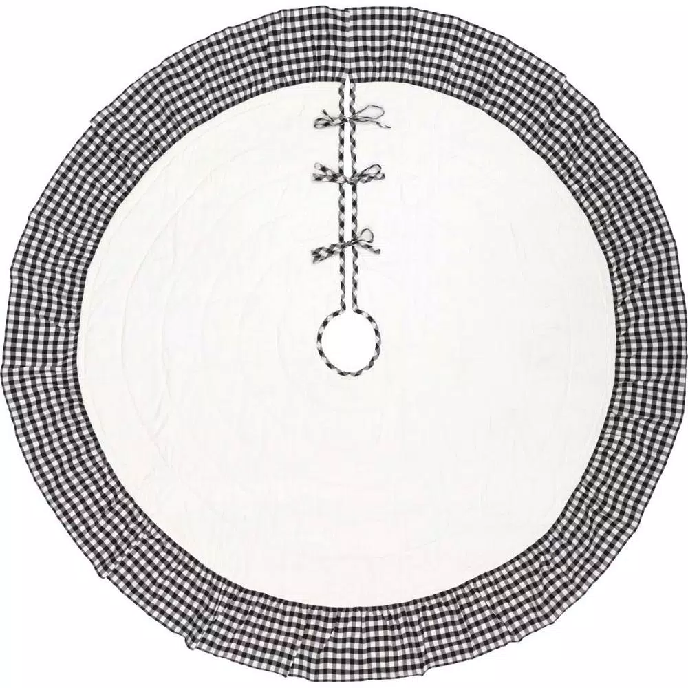 VHC Brands 60 In. Black Emmie Farmhouse Christmas Decor Ruffled Tree Skirt 1 VHC Brands 60 In. Black Emmie Farmhouse Christmas Decor Ruffled Tree Skirt