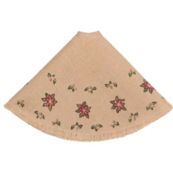 VHC Brands 21 In. Jute Burlap Poinsettia Natural Tan Holiday Decor Tree Skirt 6 VHC Brands 21 In. Jute Burlap Poinsettia Natural Tan Holiday Decor Tree Skirt -Christmas decorations shop vhc brands christmas tree skirts collars 42564 4f 1000