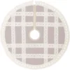 VHC Brands 21 In. Grey Margot Farmhouse Christmas Decor Tree Skirt