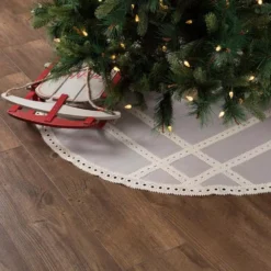 VHC Brands 48 In. Grey Margot Farmhouse Christmas Decor Tree Skirt 7 VHC Brands 48 In. Grey Margot Farmhouse Christmas Decor Tree Skirt -Christmas decorations shop vhc brands christmas tree skirts collars 42572 31 1000