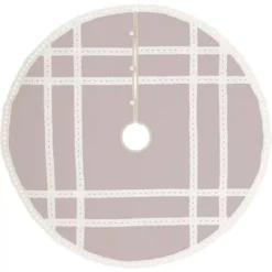 VHC Brands 48 In. Grey Margot Farmhouse Christmas Decor Tree Skirt