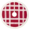 VHC Brands 21 In. Red Margot Farmhouse Christmas Decor Tree Skirt