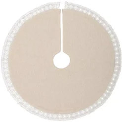 VHC Brands 21 In. Red Margot Farmhouse Christmas Decor Tree Skirt 5 VHC Brands 21 In. Red Margot Farmhouse Christmas Decor Tree Skirt -Christmas decorations shop vhc brands christmas tree skirts collars 42579 c3 1000