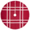 VHC Brands 60 In. Red Margot Farmhouse Christmas Decor Tree Skirt