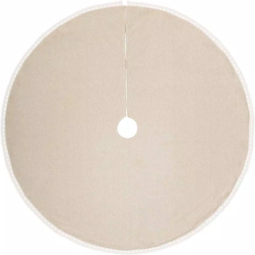 VHC Brands 60 In. Red Margot Farmhouse Christmas Decor Tree Skirt 2 VHC Brands 60 In. Red Margot Farmhouse Christmas Decor Tree Skirt - Image 2