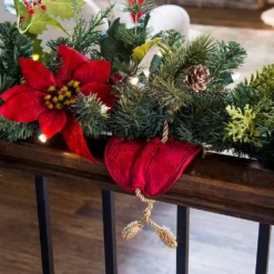 Village Lighting Company Banister Garland Ties 9 Village Lighting Company Banister Garland Ties -Christmas decorations shop village lighting company stocking holders v 11099 dlx red rs 44 1000