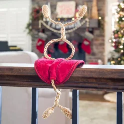 Village Lighting Company Banister Garland Ties 7 Village Lighting Company Banister Garland Ties -Christmas decorations shop village lighting company stocking holders v 11099 dlx red rs 4f 1000