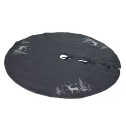 Xia Home Fashions 56 In. Deer In Snowing Forest Round Christmas Tree Skirt In Dark Gray 7 Xia Home Fashions 56 In. Deer In Snowing Forest Round Christmas Tree Skirt In Dark Gray -Christmas decorations shop xia home fashions christmas tree skirts collars xd1890556roundtsdarkgray 44 1000