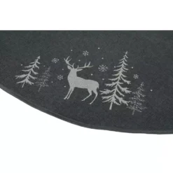 Xia Home Fashions 56 In. Deer In Snowing Forest Round Christmas Tree Skirt In Dark Gray 5 Xia Home Fashions 56 In. Deer In Snowing Forest Round Christmas Tree Skirt In Dark Gray -Christmas decorations shop xia home fashions christmas tree skirts collars xd1890556roundtsdarkgray 4f 1000