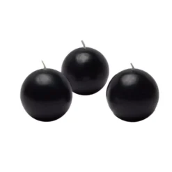 Zest Candle 2 In. Black Ball Candles (12-Box)