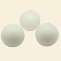 Zest Candle 3 In. White Ball Candles (6-Box)